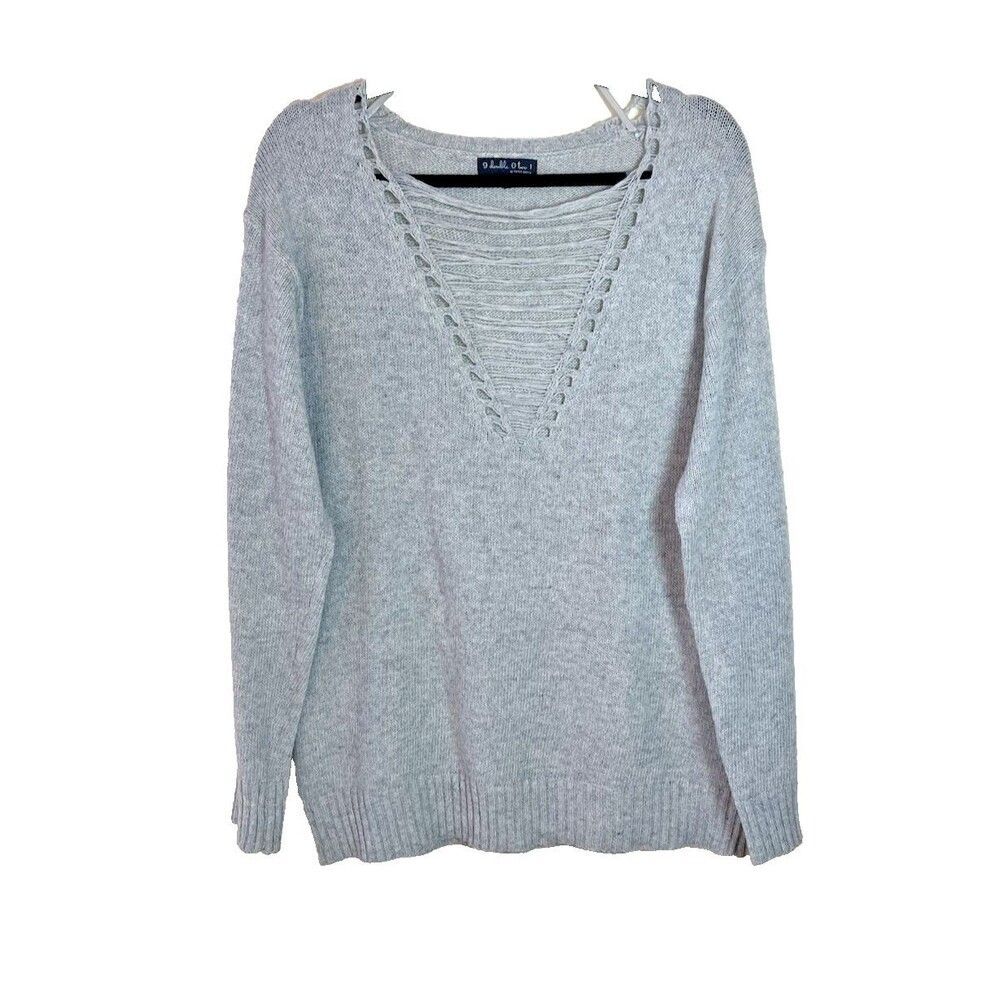 9 double O two by Naked Zebra Size M Gray Women's Long Sleeve Sweater